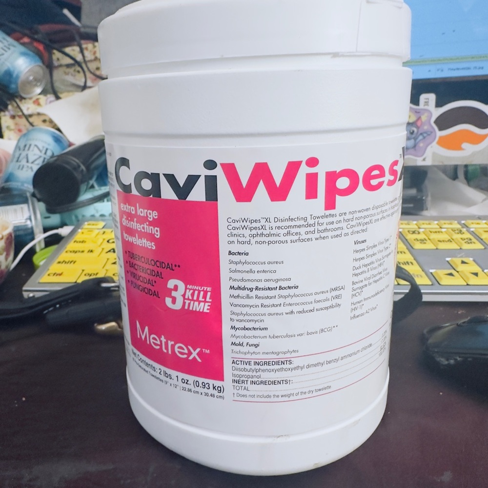 65 wipes caviwipesxl 3minute kill time